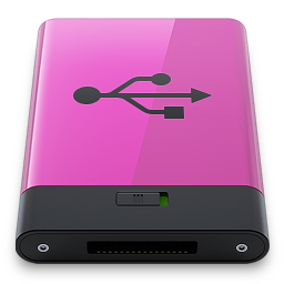 Pink USB B Icon 256x256 png